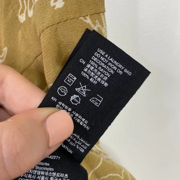 & OTHER STORIES safari print tan white jumpsuit size 0 - Picture 7 of 8